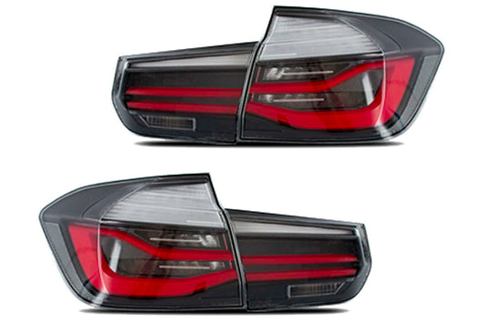 BayOptiks - BMW F30 3 Series & M3 Tail Lights - LCI Style (Smoked)