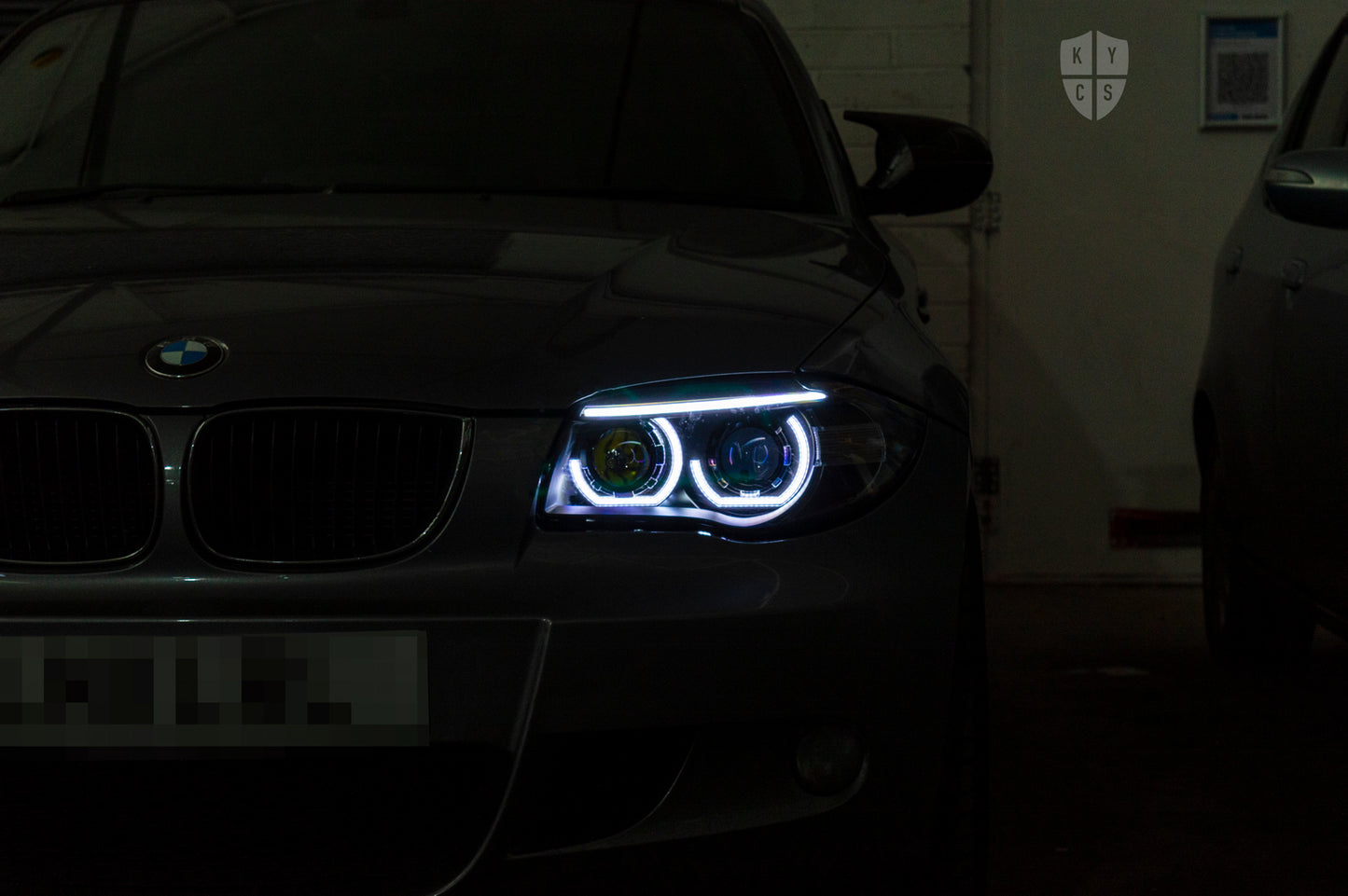 E81 E82 E88 LCI -  3/4 DTM Angel Eyes (BMW 1 Series & 1M Halogen Headlights)