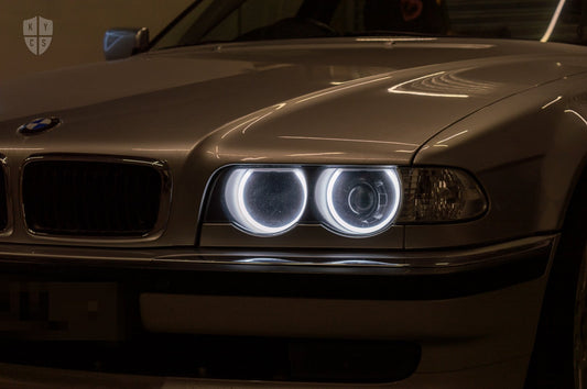 E38 Round Angel Eyes (7 Series Halogen Headlights)