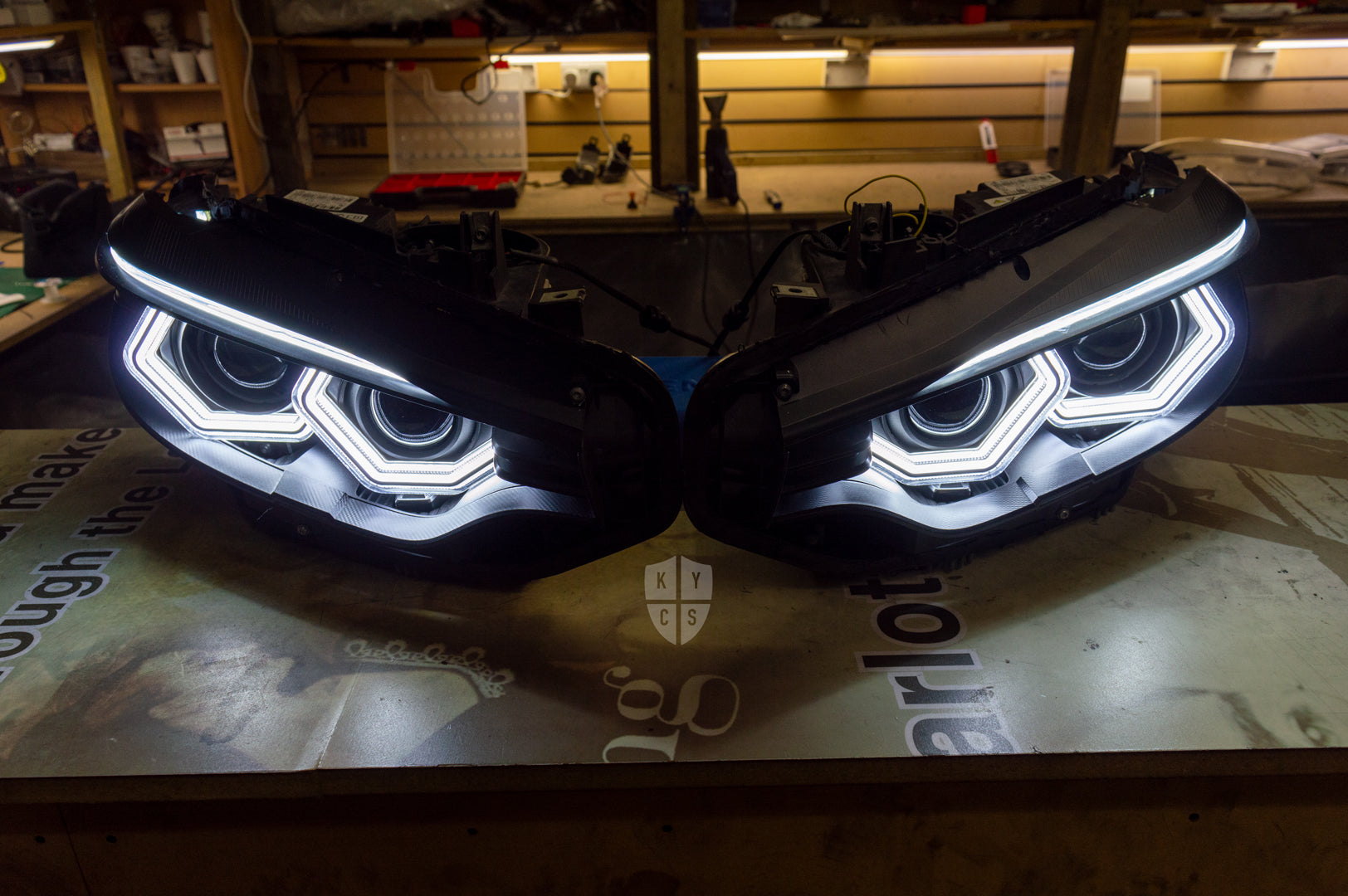 Spec for the above headlights pictured: BavGruppe Design Vision Angel Eyes (White) • Classic Blackout • BavGruppe Design LED Switchback Eyebrow • LED Indicator