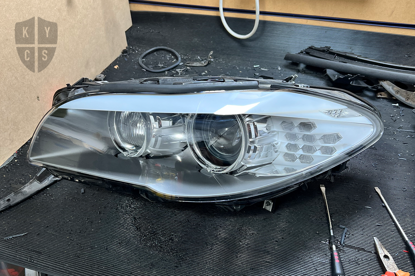 BMW F10/F11/F07 Headlight Refurbishment & Repair From Water Damage